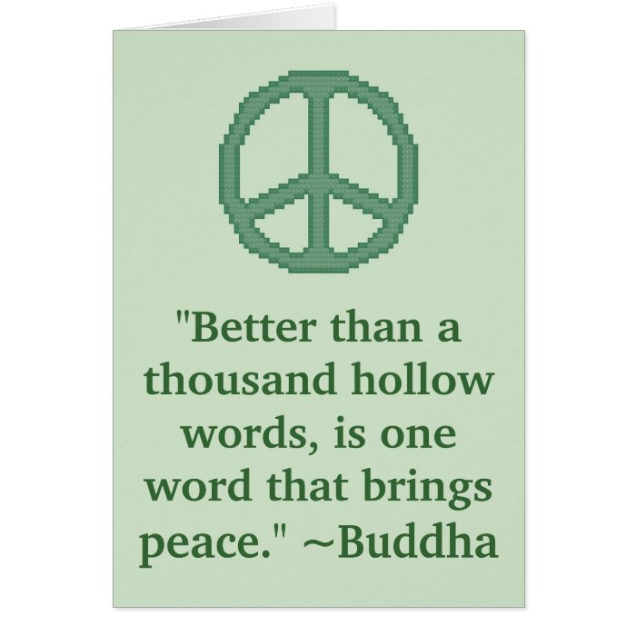Buddha Peace Quote Greeting Card