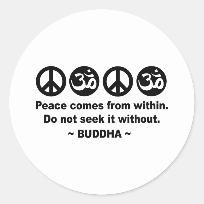 Buddha Peace Quote Stickers