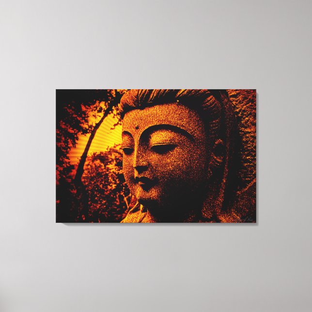 Buddha Peace Shine Wrapped Canvas Print (Front)