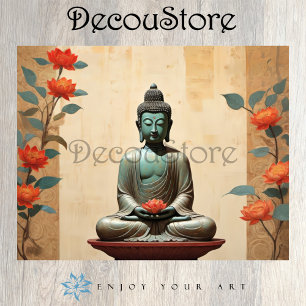 Buddha & Peonies Decoupage Tissue Paper