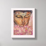 Buddha Pink Lotus Watercolor Canvas Print at Zazzle
