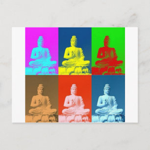 Buddha Pop Art Style Postcard
