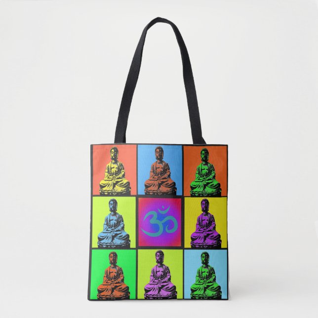 Buddha Pop Art Tote Bag (Front)