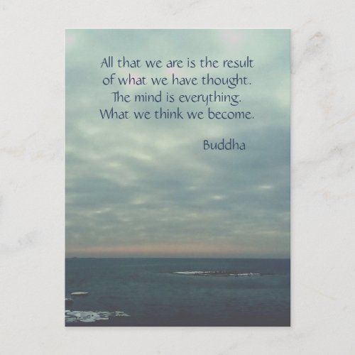 Buddha Positive Thought Quote Beach Photo Postcard