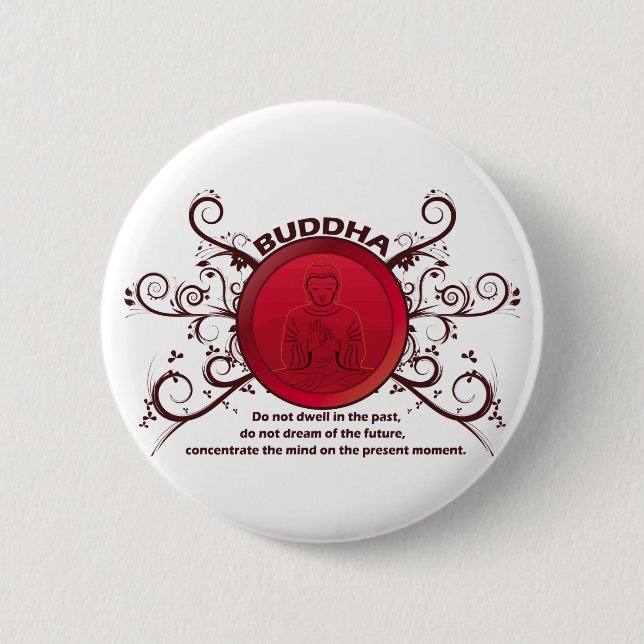 Buddha Present Moment Button (Front)