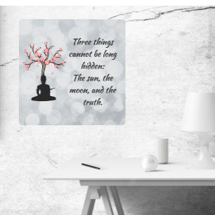 Buddha Proverb Poster Metal Art Print