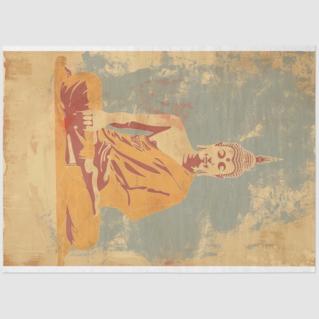 Buddha Purnima Vintage Ephemera 1 Tissue Paper (Front)