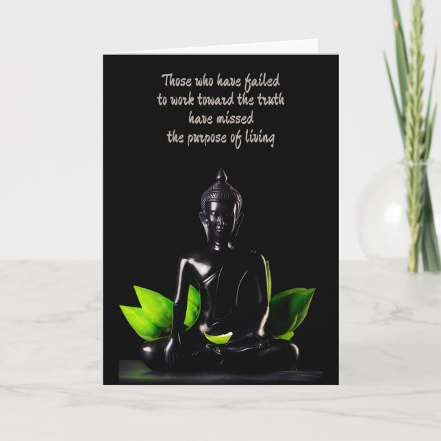 Buddha Quote 1 customizable greeting card (Front)