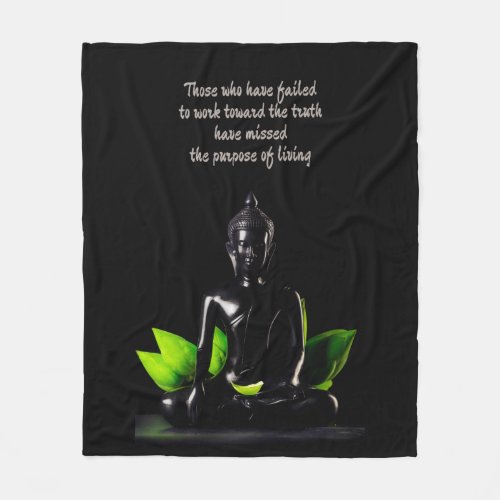 Buddha Quote 1 fleece blanket