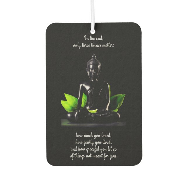 Buddha Quote 3 air freshner Air Freshener (Front)