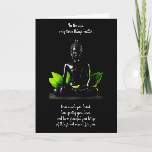Buddha Quote 3 customizable greeting card (Front)