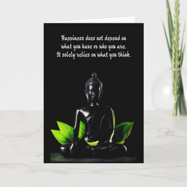 Buddha Quote 4 customizable greeting card (Front)