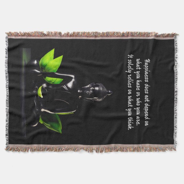 Buddha Quote 4 throw blanket (Front)