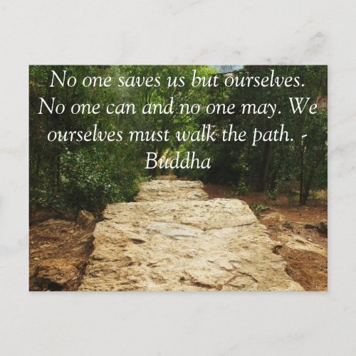 Buddha QUOTE about personal salvation and choices Postcard