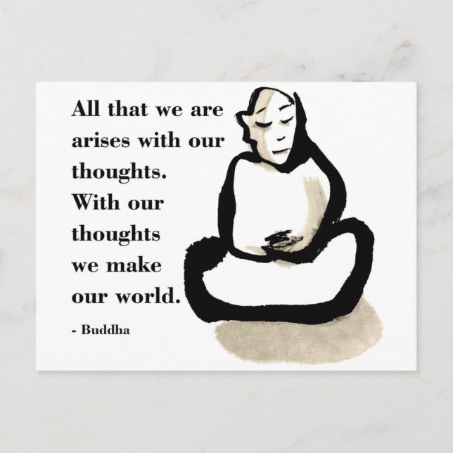 Buddha Quote: All That We Are Postcard (Front)