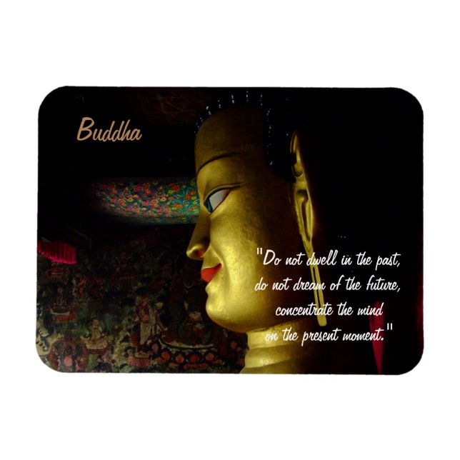 Buddha Quote & Buddha of Compassion / Meditation Magnet (Horizontal)