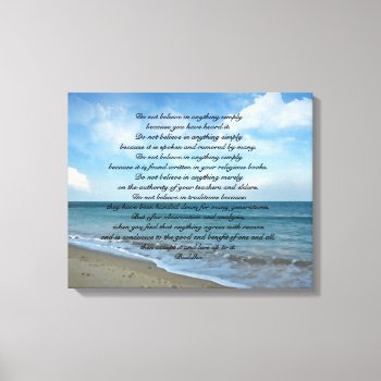Buddha Quote Do Not Believe News Today Canvas Print by Motivators at Zazzle