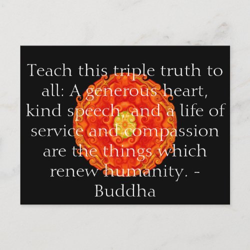 Buddha quote inspire motivational postcard