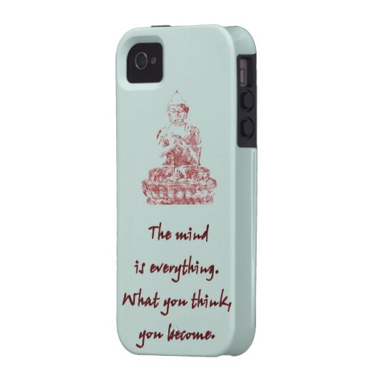 Buddha Quote iPhone 4/4S Case (Back Left)