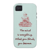 Buddha Quote iPhone 4/4S Case (Back)