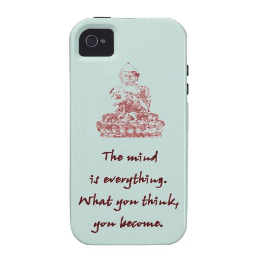 Buddha Quote iPhone 4/4S Case (Back)