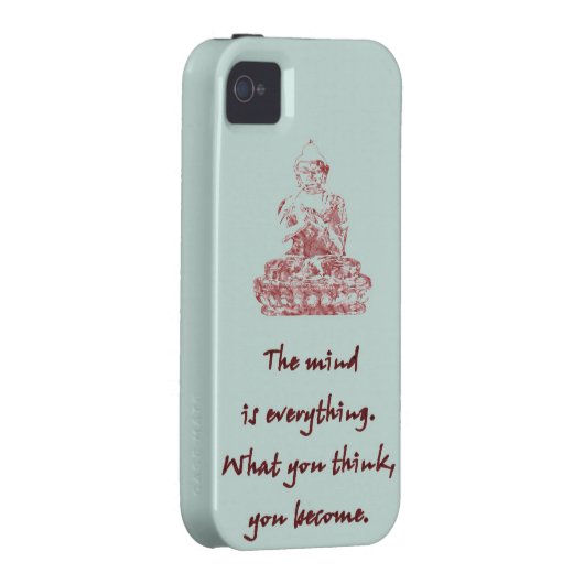Buddha Quote iPhone 4/4S Case (Back/Right)