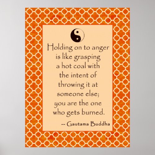 Buddha Quote Let Go of Anger  Posters