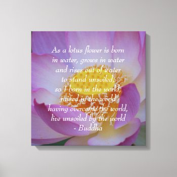 Buddha Quote Lotus Flower Canvas Print by Motivators at Zazzle