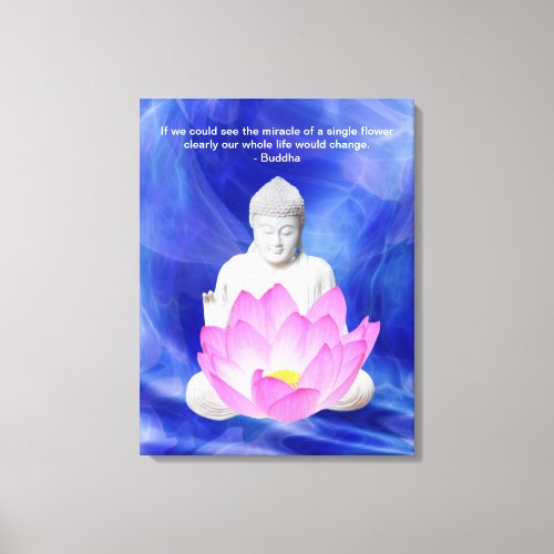 Buddha quote Lotus flower Canvas Print