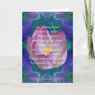 Buddha quote Lotus flower Card