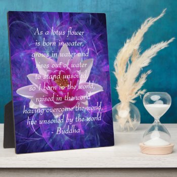 Buddha Quote Lotus Flower Plaque by Motivators at Zazzle