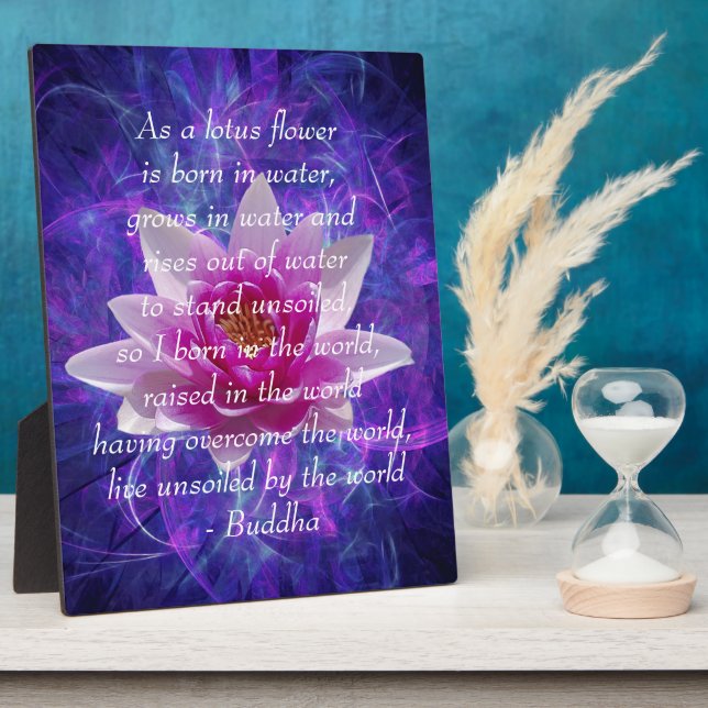 Buddha quote Lotus flower Plaque (Side)
