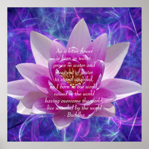 Buddha quote Lotus flower Poster