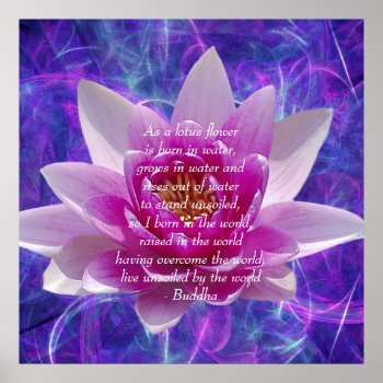 Buddha Quote Lotus Flower Poster by Motivators at Zazzle