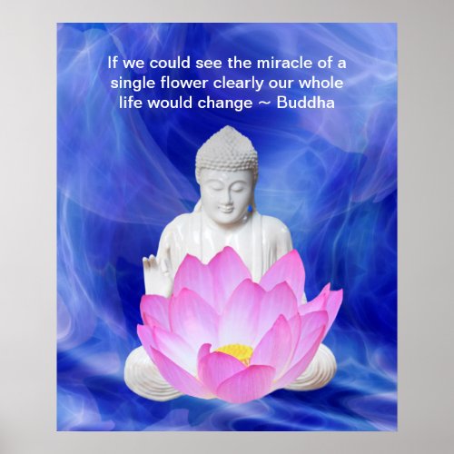 Buddha quote Lotus flower Poster