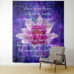 Buddha Quote Lotus Flower Tapestry at Zazzle