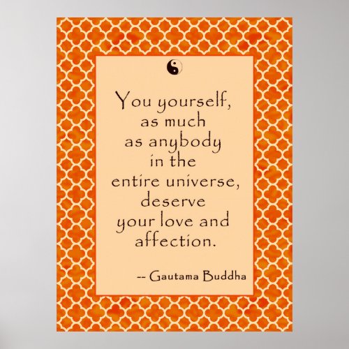 Buddha Quote Love Yourself on Posters