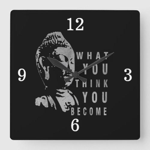 Buddha Quote On Life Inspirational Square Wall Clock