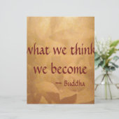 Buddha Quote; What We Think We Become (Standing Front)
