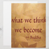 Buddha Quote; What We Think We Become (Front/Back)