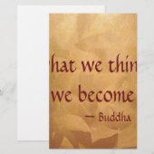 Buddha Quote; What We Think We Become (Front/Back)