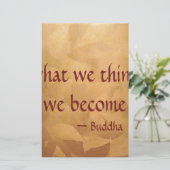 Buddha Quote; What We Think We Become (Standing Front)