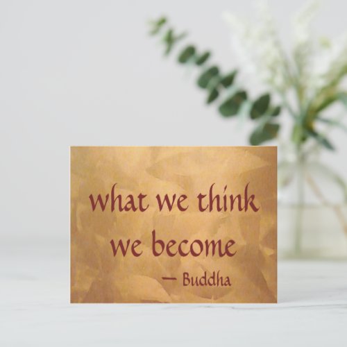 Buddha Quote What We Think We Become Postcard