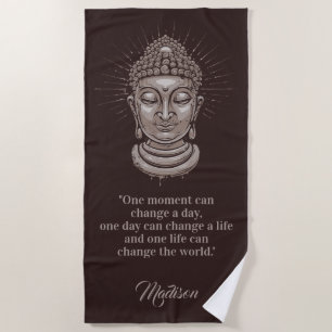 Buddha Quotes custom name beach towel