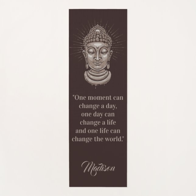Buddha Quotes custom name reversible yoga mat (Front)