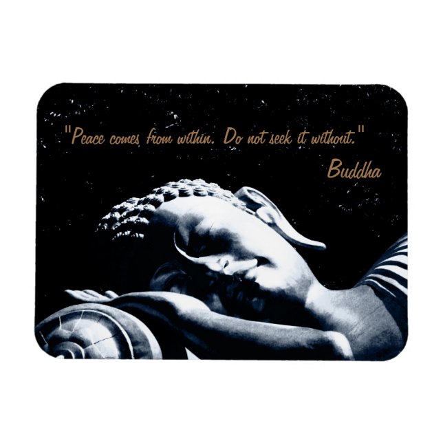 Buddha Quotes & Mindfulness / Sleeping Buddha Magnet (Horizontal)