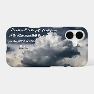 Buddha Quotes & Stormy Clouds, Sky / Buddhism iPhone 17 Case