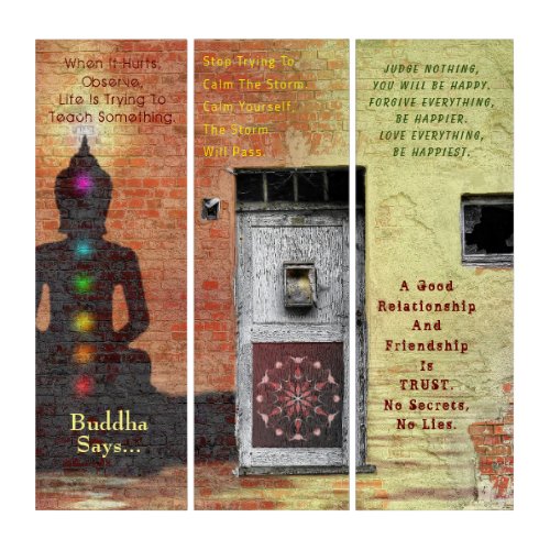 Buddha Quotes Triptych Wall Art