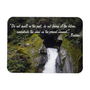 Buddha Quotes & Waterfall, Nature Meditation Magnet