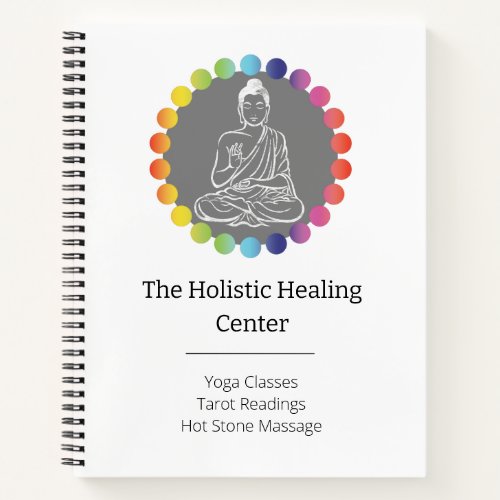 Buddha Rainbow Chakras Spiritual Metaphysical Yoga Notebook